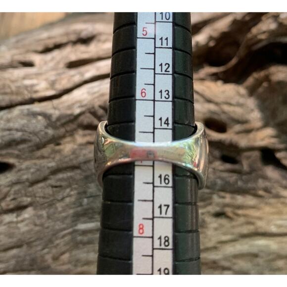 Sterling Silver and Green Diamond Ring by SJ - Picture 5 of 5